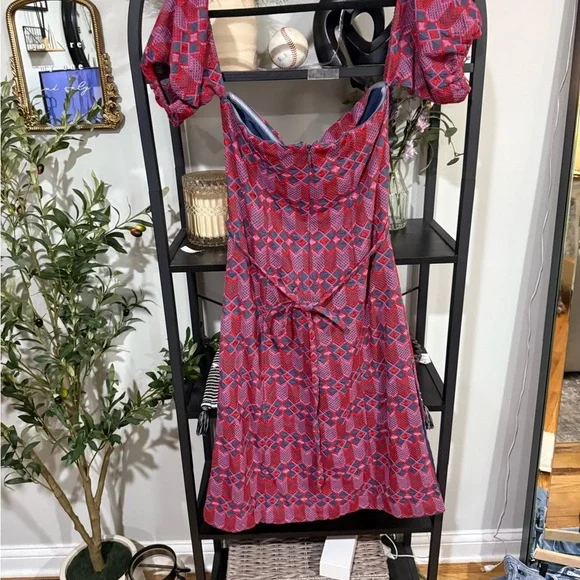 Tularosa Pink and Blue Off the Shoulder Sundress size small - Picture 6 of 10